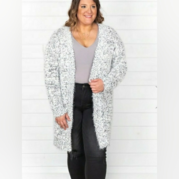 PINK LILY TEXTURED DUSTER CARDIGAN - Picture 10 of 11